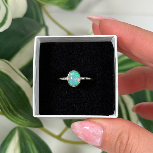 Size 6.5 Ethiopian opal ring