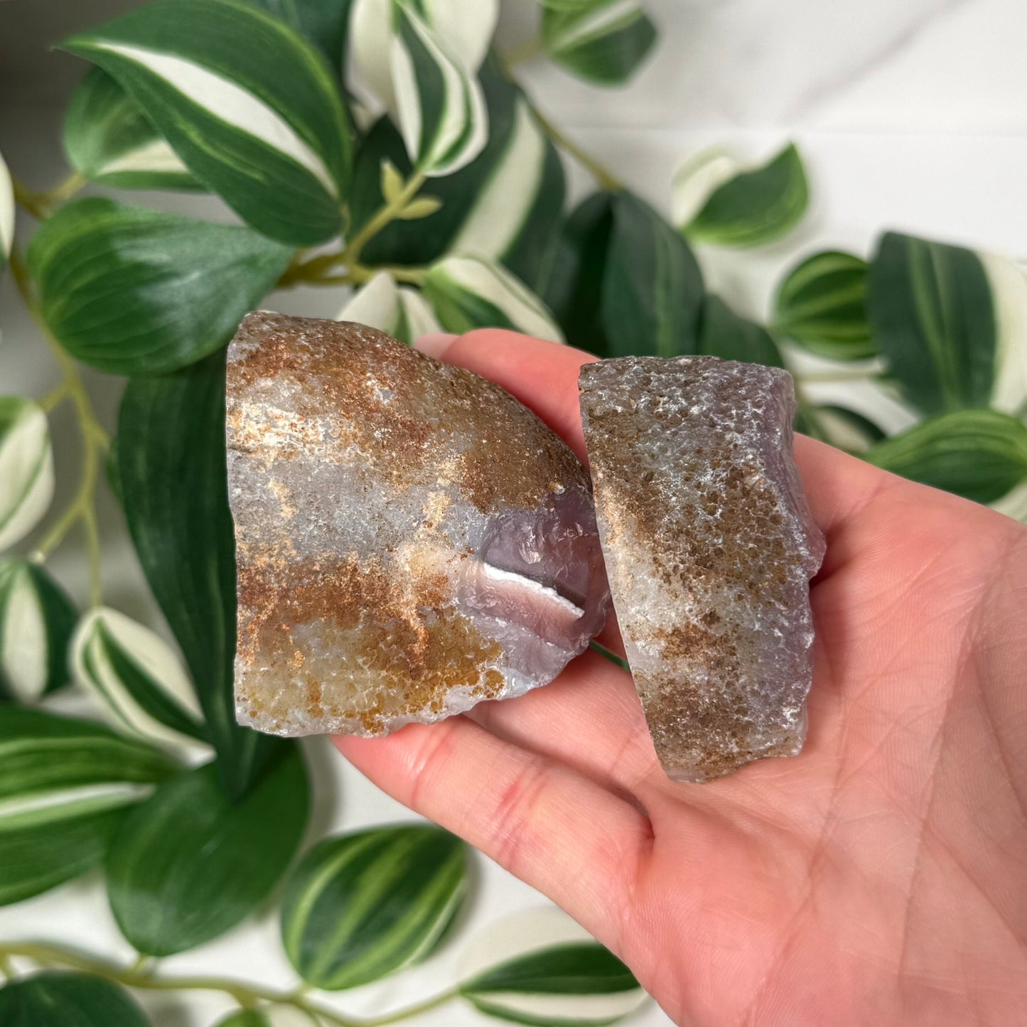 Mozambique/Swazi agate pair 110