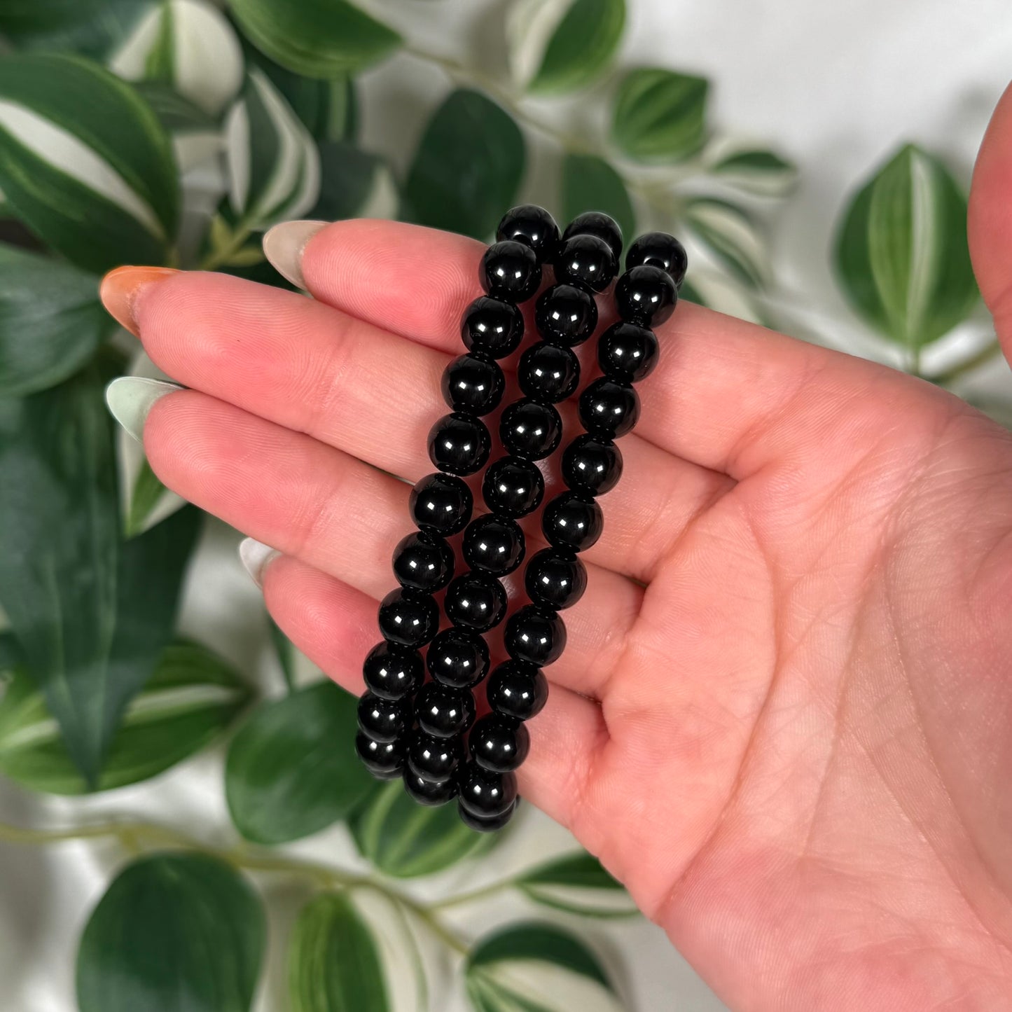 Black tourmaline bracelet 8mm