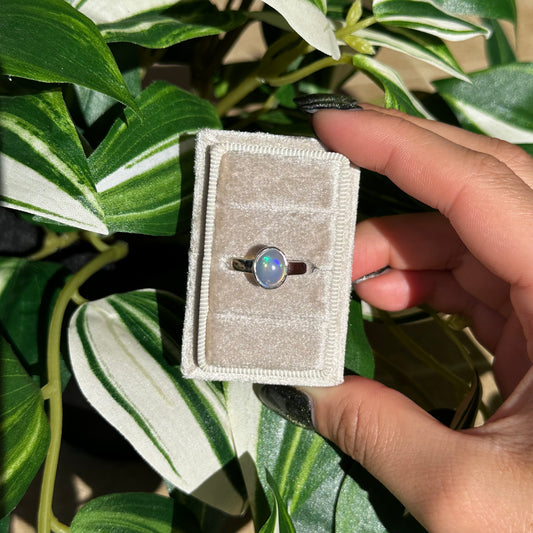 Size 9 Ethiopian opal ring