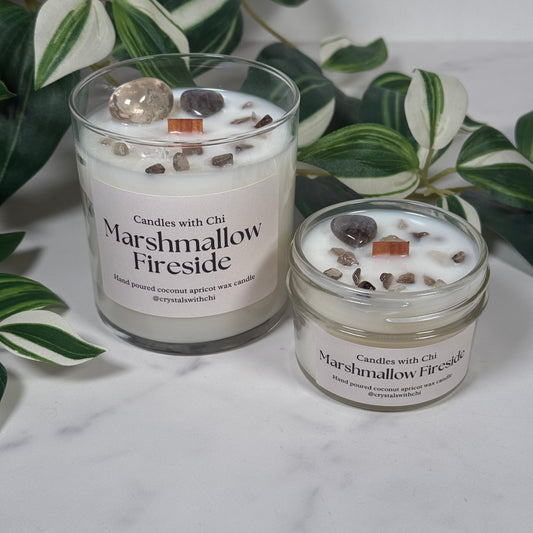 Marshmallow Fireside Candle - Small 4oz, Large 8oz