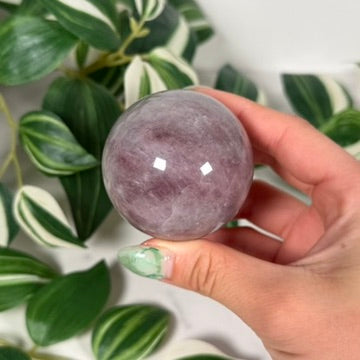 Lavender rose quartz sphere 63