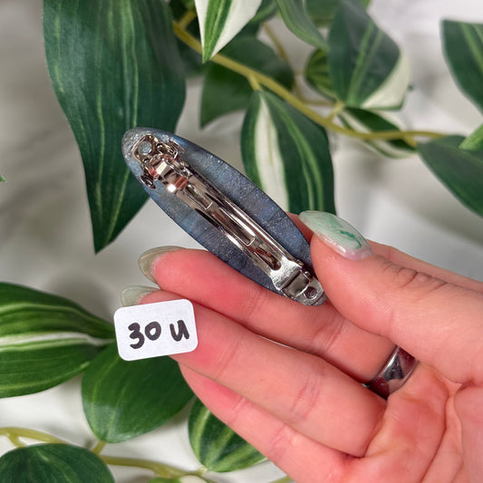 Blue labradorite hair clip U