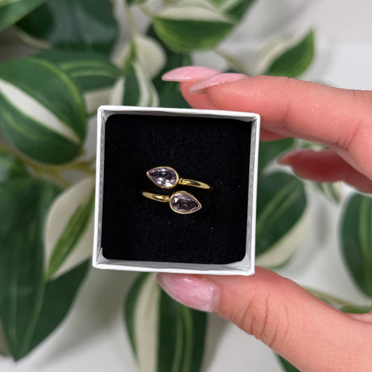 Gold plated ametrine ring (size 7, 7.5)