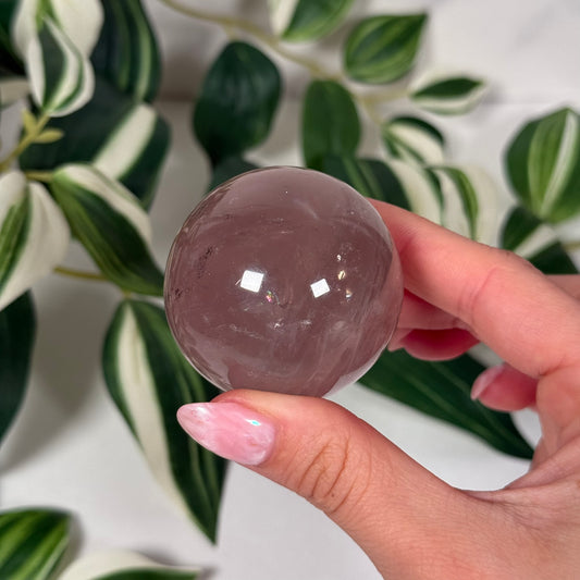 Star rose quartz sphere 18