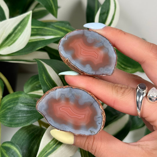 Swazi agate pair 130