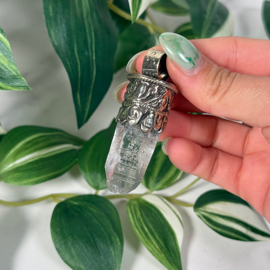 Lemurian quartz pendant C