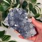 Apophyllite on blue chalcedony 103