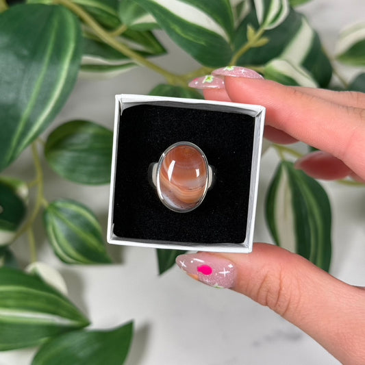 Size 7 Botswana agate ring