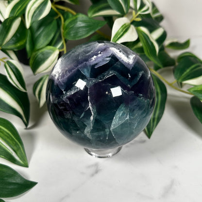 Large mexican fluorite sphere