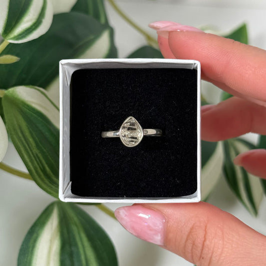 Size 7 Herkimer diamond ring