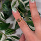 Gold plated Moldavite with Pakimer diamond ring (Sizes 5, 6, 7)
