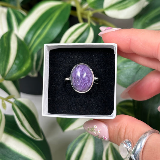 Charoite ring (size 10)