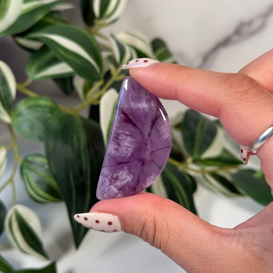 Trapiche amethyst cabochon