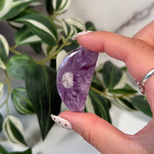 Trapiche amethyst cabochon