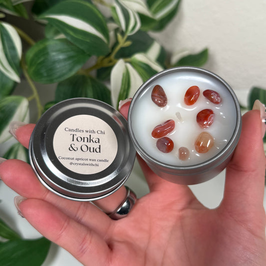 Tonka & Oud candle - 2oz tin