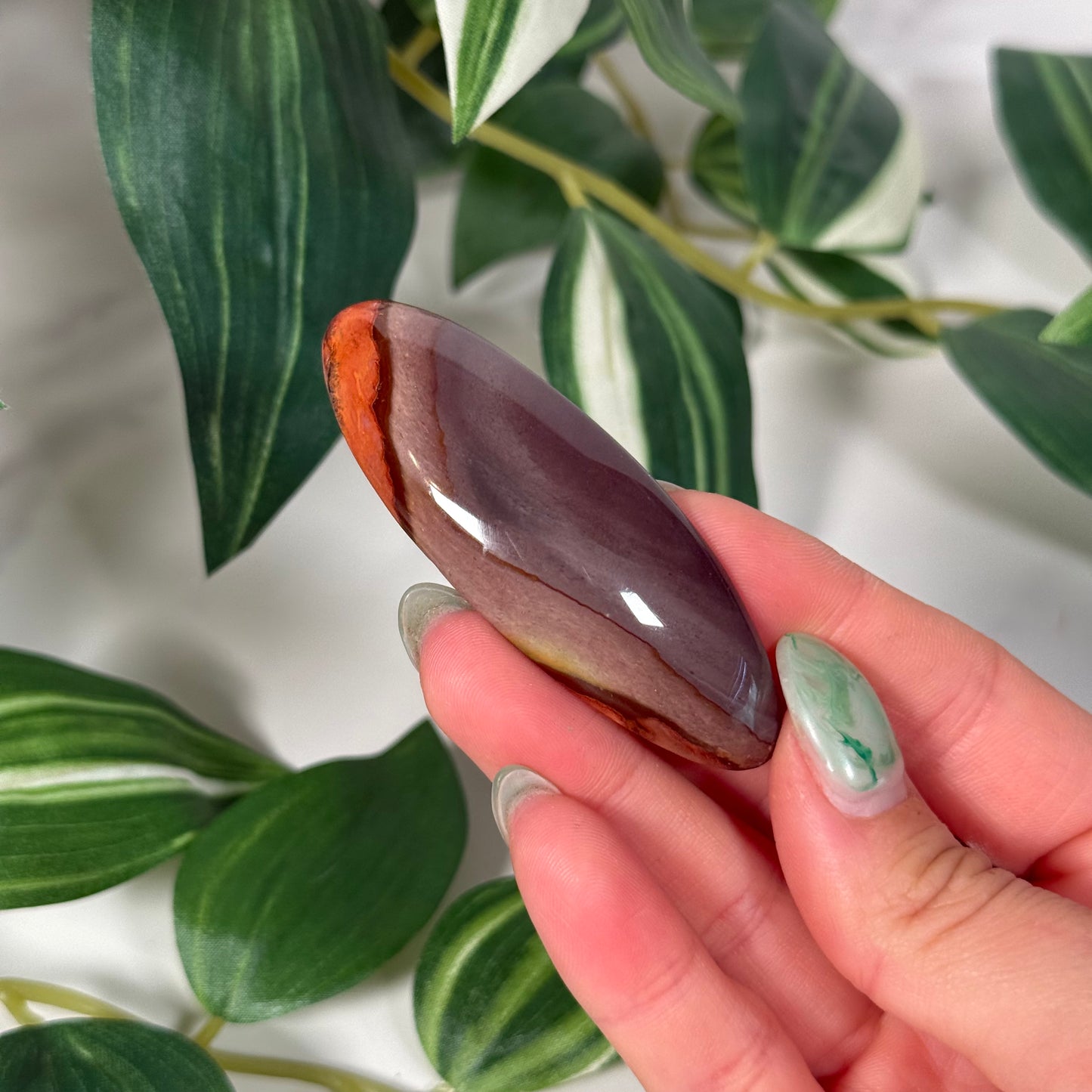 Polychrome jasper hair clip A