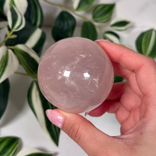 Star rose quartz sphere 32