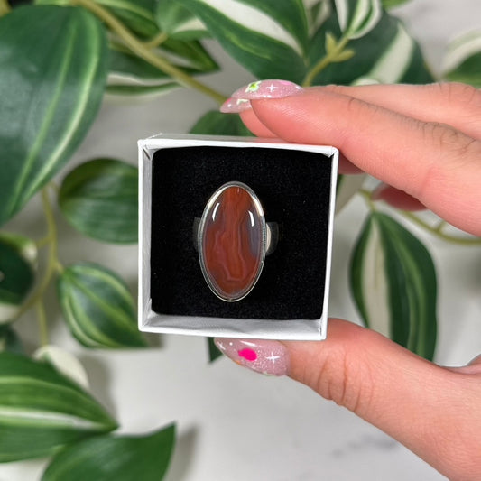 Size 6.5 Botswana agate ring