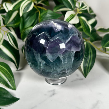 Large mexican fluorite sphere