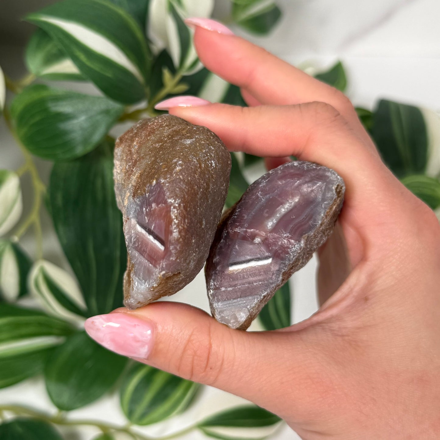 Mozambique/Swazi agate pair 110