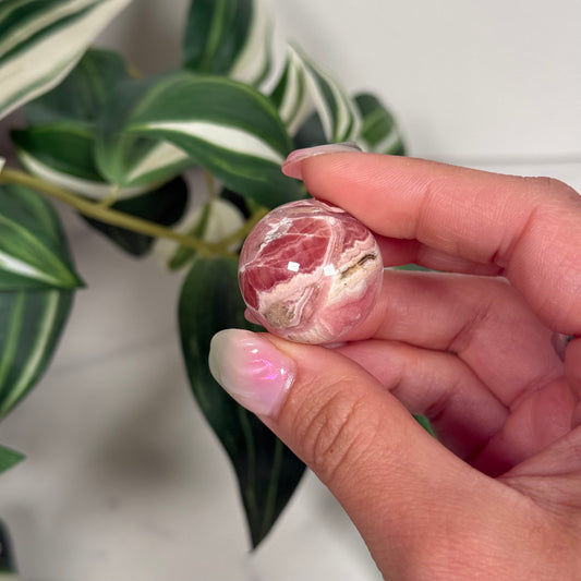 Rhodochrosite mini sphere