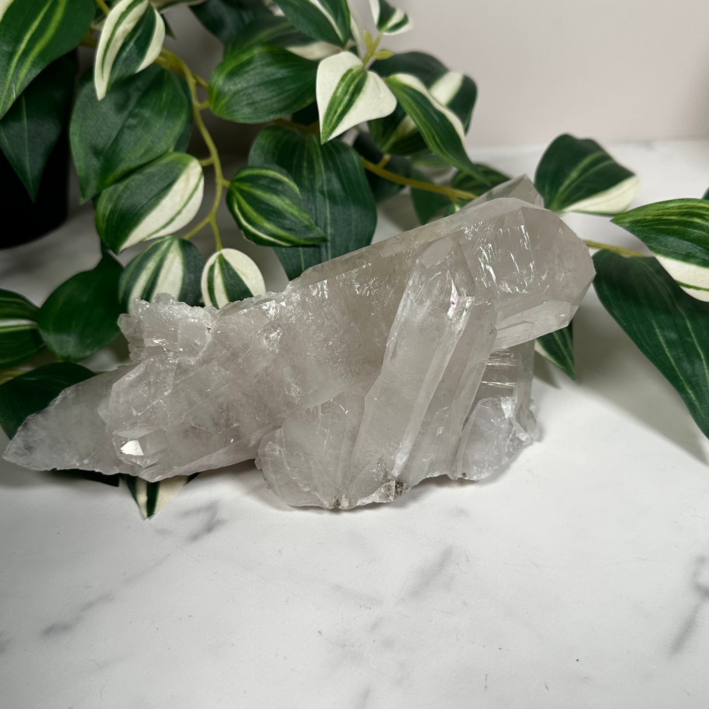 Clear quartz cluster