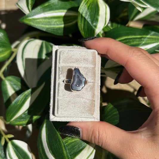 Size 5 Tabasco geode ring