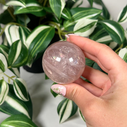 Rose quartz sphere 19