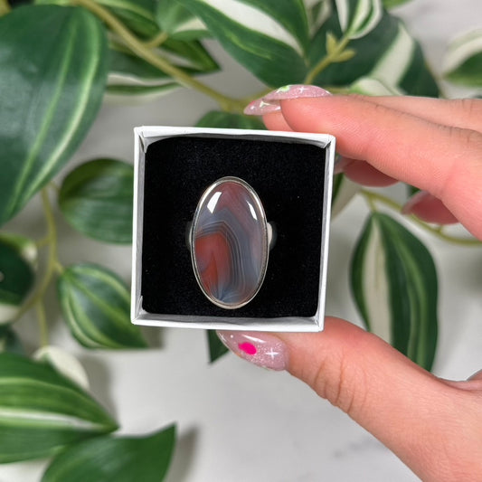 Size 7.5 Botswana agate ring