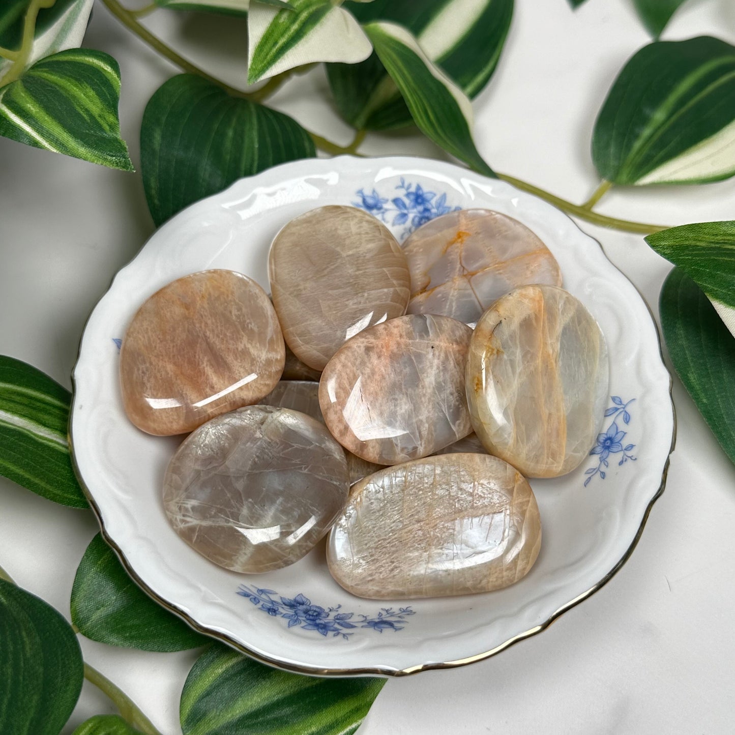 Peach moonstone flatstone