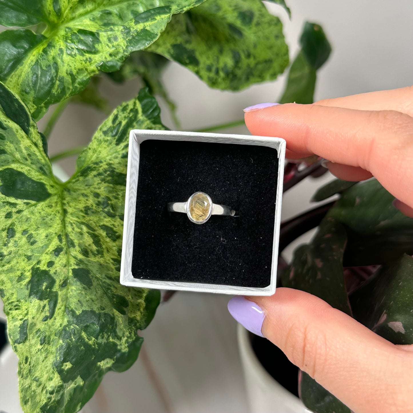 Golden rutile ring - pick your size