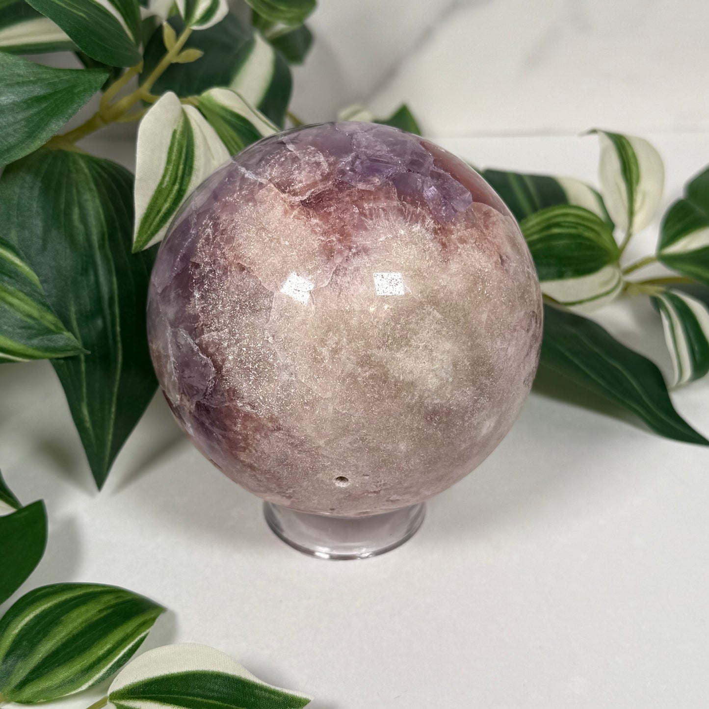 Pink amethyst x amethyst sphere 320