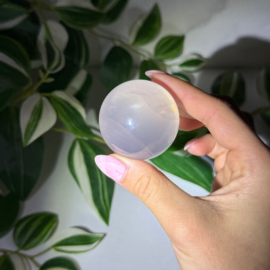 Star rose quartz sphere 14