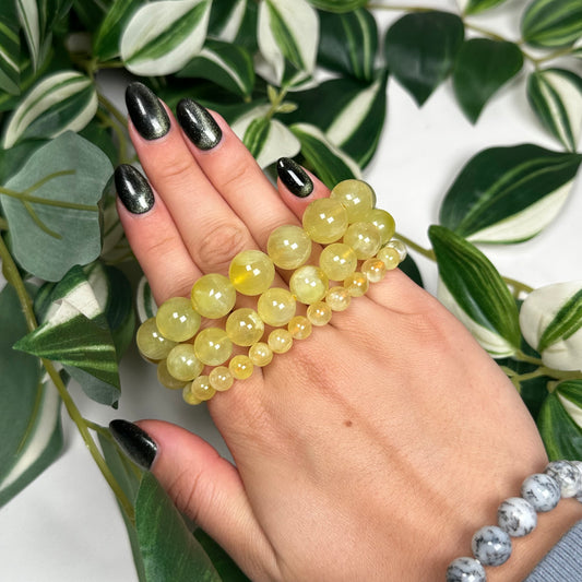 Yellow Australian prehnite bracelet