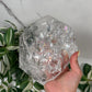 Big clear quartz on stand