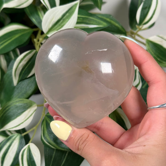 Girasol quartz heart