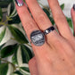Size 10 raw black tourmaline ring