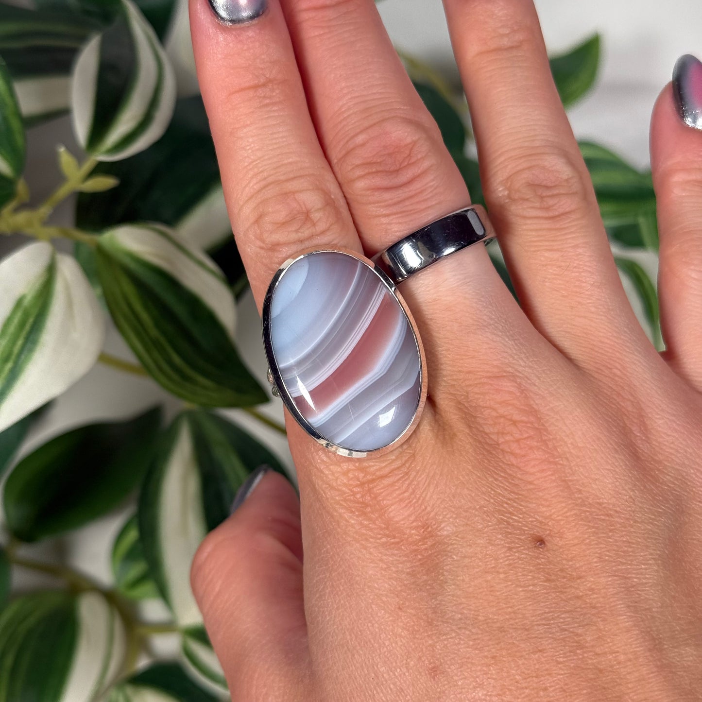 Size 11 Botswana agate ring