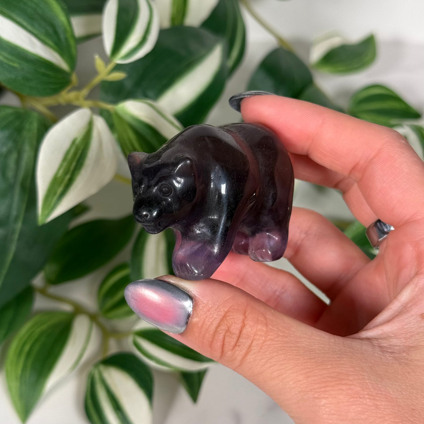 Purple fluorite bear