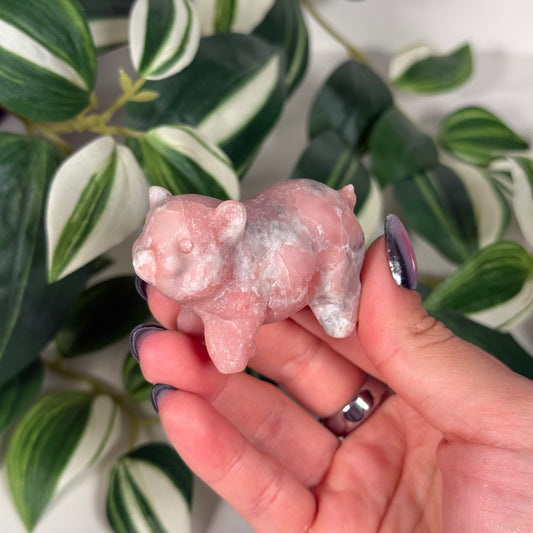 Pink opal pig