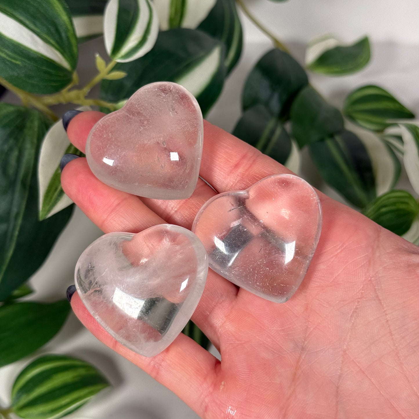 Clear quartz heart