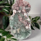 Pink heulandite with green apophyllite 555*