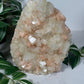 Green apophyllite with peach stillbite