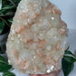 Green apophyllite with peach stillbite