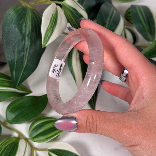 Rose quartz bangle 61.5mm