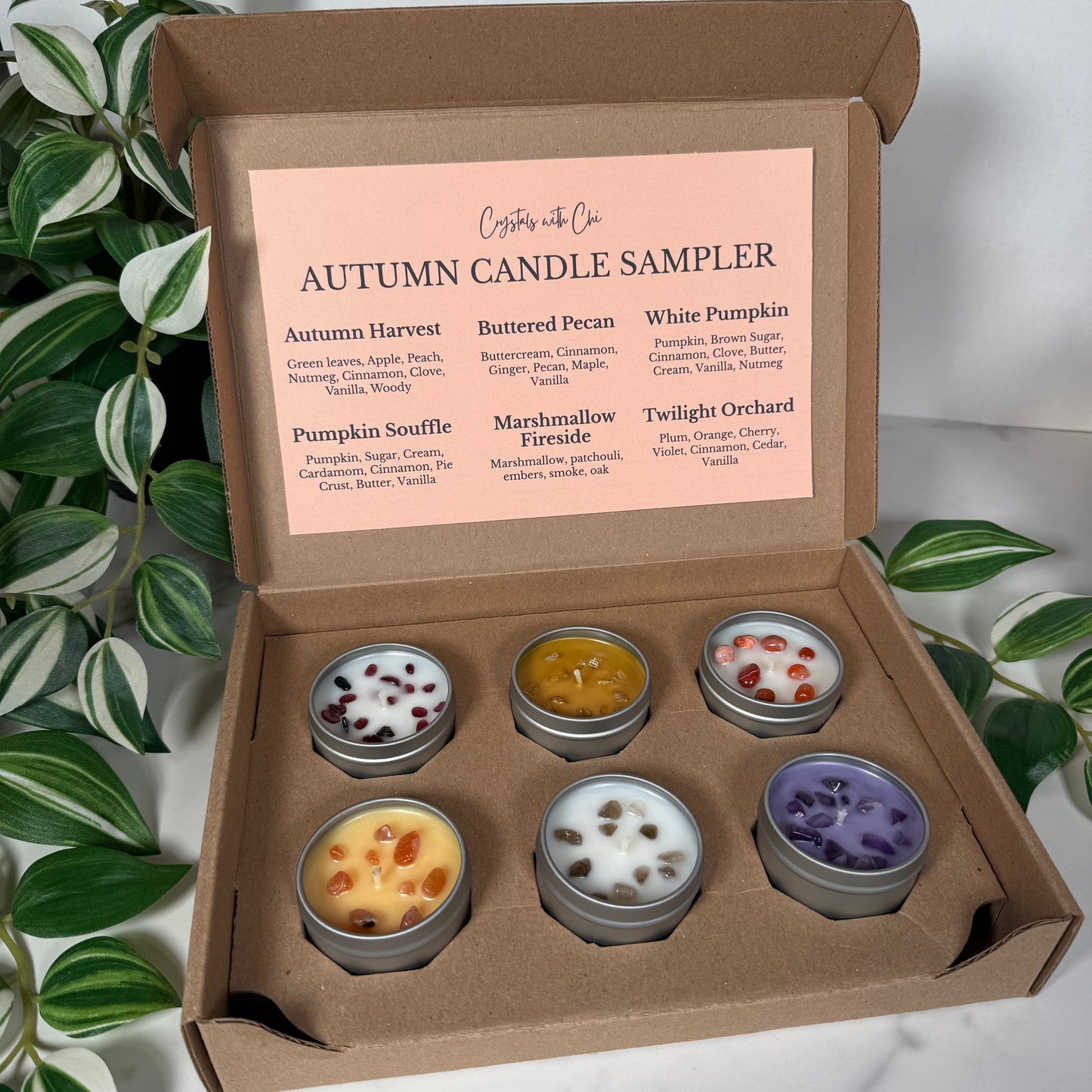 Autumn Candle Sampler - Six 2oz candle tins